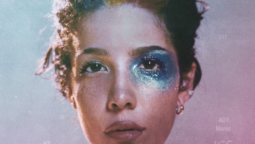 Halsey album manic album cover. Girl with glitter on face.