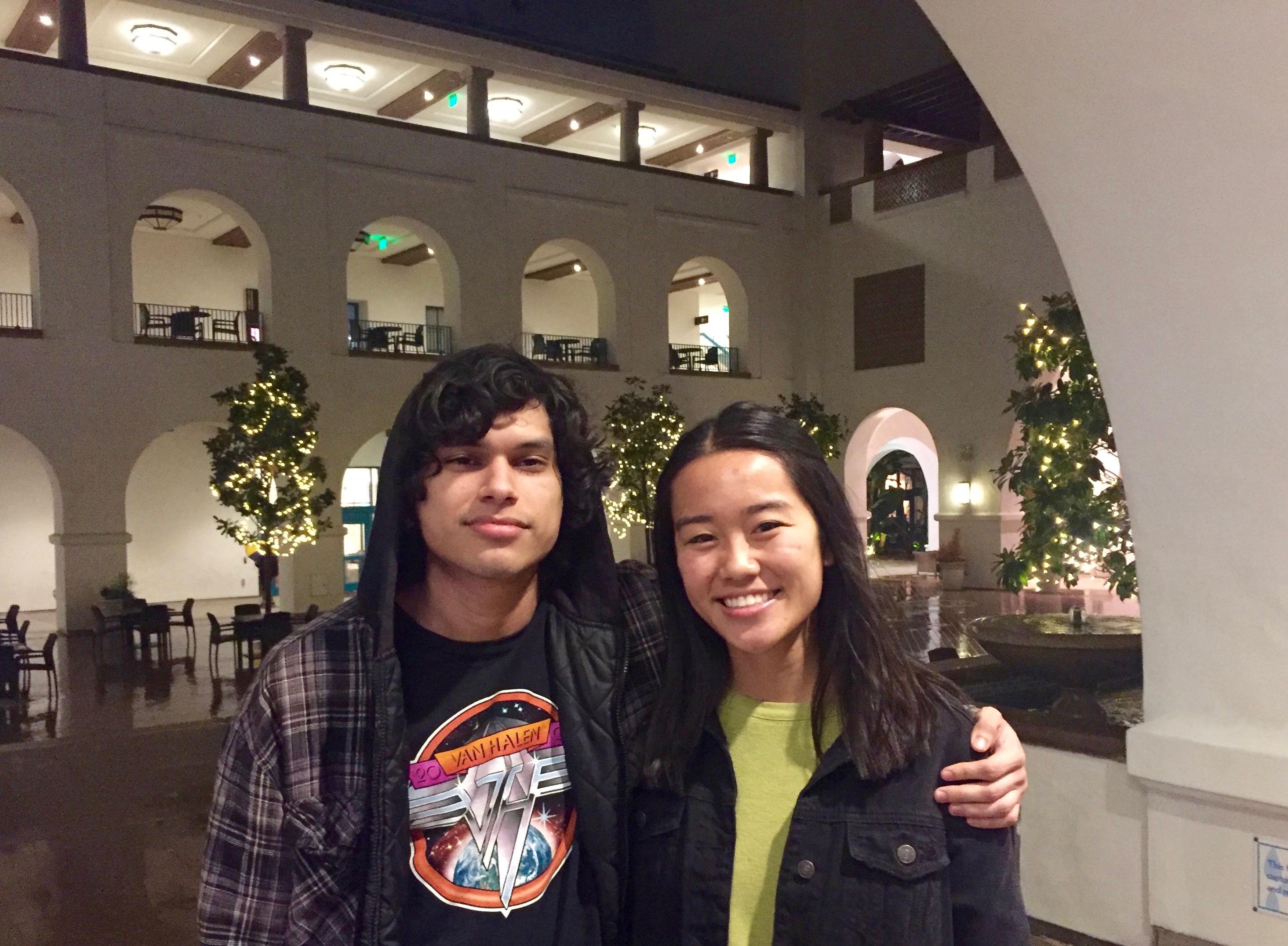 Aniel and Cassidy in the SDSU Student Union.